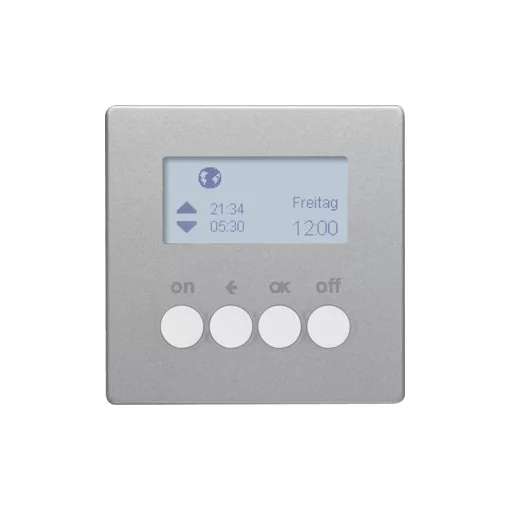 BERKER 85745224 KNX-RF időkapcsoló óra quicklink Q.1/Q.3 | kijelzővel | alu samt