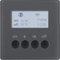   BERKER 85745226 KNX-RF időkapcsoló óra quicklink Q.1/Q.3 | kijelzővel | antracit bársony