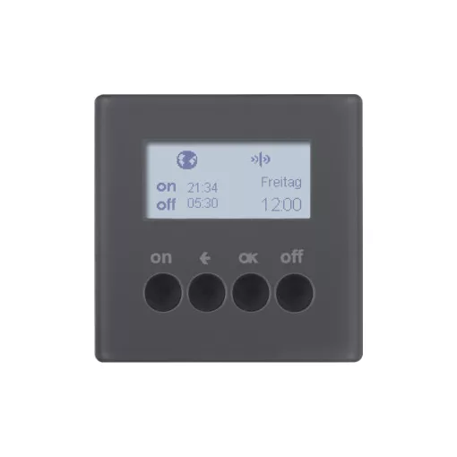 BERKER 85745226 KNX-RF időkapcsoló óra quicklink Q.1/Q.3 | kijelzővel | antracit bársony