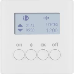   BERKER 85745229 KNX-RF időkapcsolóóra quicklink Q.1/Q.3 | kijelzővel | poláris fehér bársony