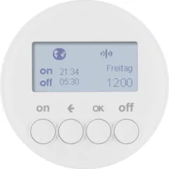   BERKER 85745239 KNX-RF időkapcsoló óra quicklink R.1/R.3 | kijelzővel | poláris fehér fényes