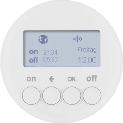 BERKER 85745239 KNX-RF időkapcsoló óra quicklink R.1/R.3 | kijelzővel | poláris fehér fényes