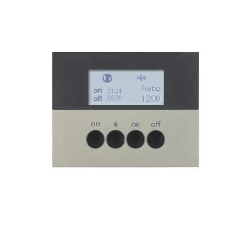 BERKER 85745273 KNX-RF időkapcsolóóra quicklink K.1/K.5 | kijelzővel | matt nemesacél lakozott