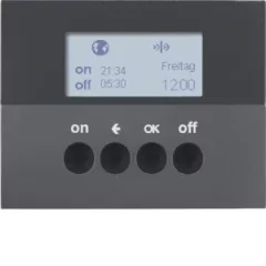   BERKER 85745275 KNX-RF időkapcsoló óra quicklink K.1/K.5 | kijelzővel | antracit matt lakkozott