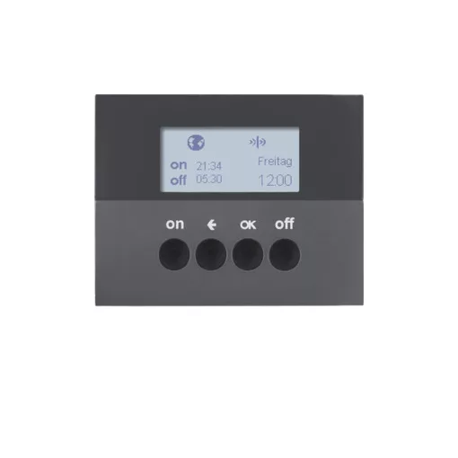 BERKER 85745275 KNX-RF időkapcsoló óra quicklink K.1/K.5 | kijelzővel | antracit matt lakkozott