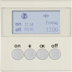   BERKER 85745282 KNX-RF időkapcsoló óra quicklink S.1/B.3/B.7 | kijelzővel | fényes fehér