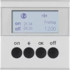  BERKER 85745283 KNX-RF időkapcsoló óra quicklink S.1/B.3/B.7 | kijelzővel | alumínium matt