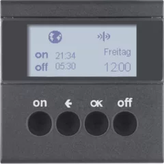   BERKER 85745285 KNX-RF időkapcsoló óra quicklink S.1/B.3/B.7 | kijelzővel | antracit matt