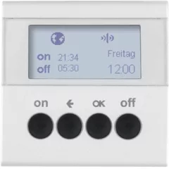   BERKER 85745288 KNX-RF időkapcsolóóra quicklink S.1/B.3/B.7 | kijelzővel | polárfehér matt