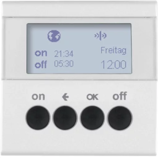 BERKER 85745288 KNX-RF időkapcsolóóra quicklink S.1/B.3/B.7 | kijelzővel | polárfehér matt