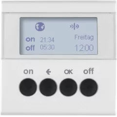   BERKER 85745289 KNX-RF időkapcsoló óra quicklink S.1/B.3/B.7 | kijelzővel | poláris fehér fényes