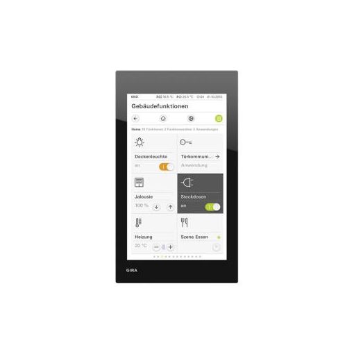 GIRA 206705 KNX érintőpanel G1 | 230V | üveg fekete