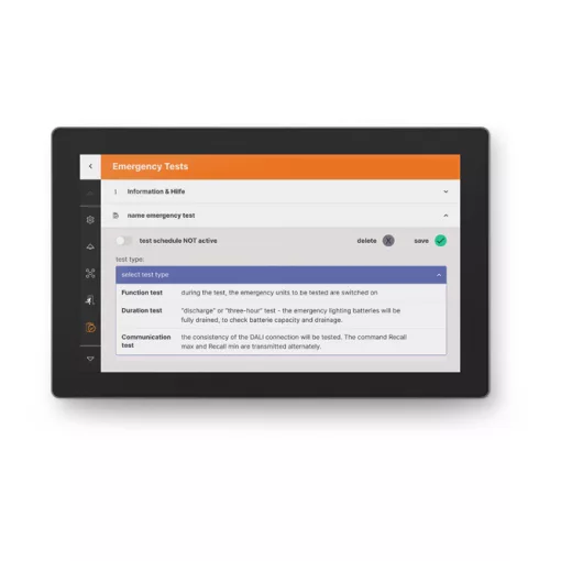 LUNATONE 86456840-EM-B DALI-2 Display 7 hüvelyk Vészvilágítás | Standard | fekete