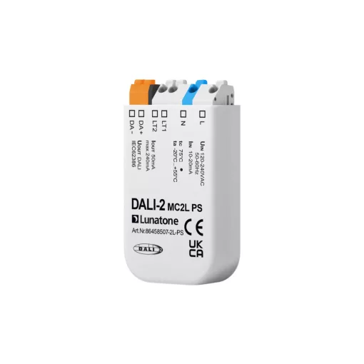 LUNATONE 86458507-2L-PS DALI vezérlőmodul | 2-csatornás, integrált busztápegység 50 mA