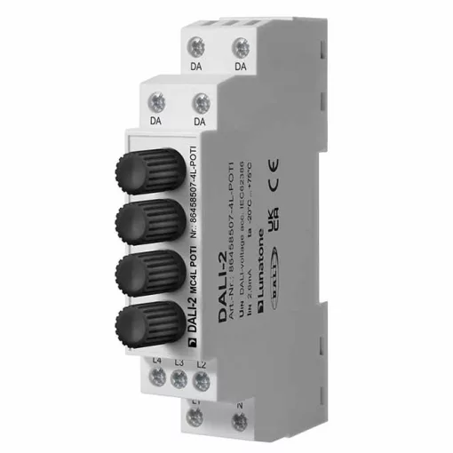 LUNATONE 86458507-4L-POTI DALI vezérlőmodul | DIN sínre szerelhető, potenciométer