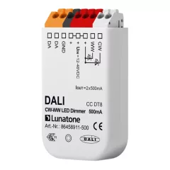   LUNATONE 86458911-500 DALI-LED-dimmaktor CC DT8 UP | TW, 500 mA