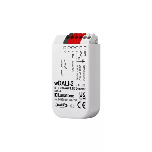 LUNATONE 86458911-BT-350 wDALI-2-LED-Dimmer CC DT8 UP | TW, 350 mA