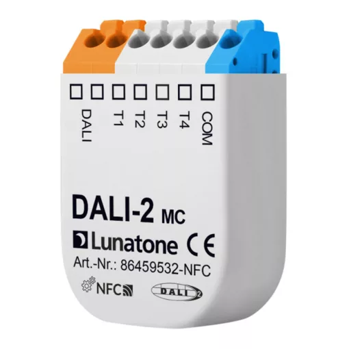 LUNATONE 86459532-NFC DALI-2 érintőkapcsoló interfész MC | 4-csatornás, App-Controller aktiválva, NFC