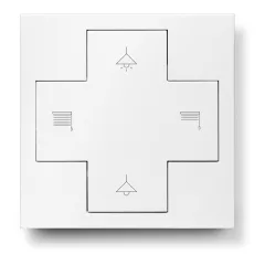   LUNATONE 86459793-Z02 Kezelőkereszt DALI Switch Cross-hoz | szimbólumokkal | fehér