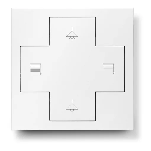 LUNATONE 86459793-Z02 Kezelőkereszt DALI Switch Cross-hoz | szimbólumokkal | fehér