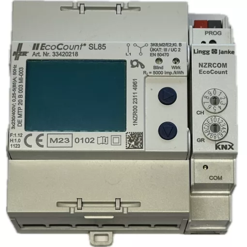 LINGG&JANKE 87756SEC KNX villanyóra NZR Superior | 3 fázisú, közvetlen mérésű, 5 TE