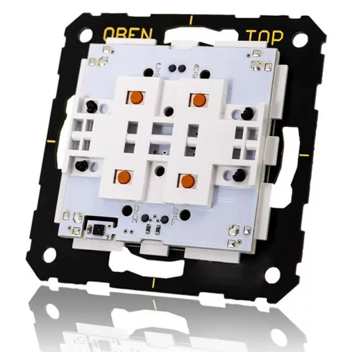 LINGG&JANKE 87863SEC KNX tapintásérzékelő Secure RGB-LED-ekkel | 4-csatornás, hőmérséklet-/páratartalom-érzékelő