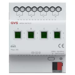   GVS ARSA-04/16.S KNX kapcsolóaktor | 4 kimenetes, 16A, KNX-Secure