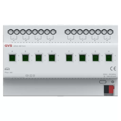 GVS ARSA-08/16.S KNX kapcsolóaktor | 8 kimenetes, 16A, KNX-Secure