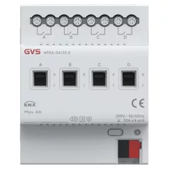   GVS ARSA-04/20.S KNX kapcsolóaktor | 4 kimenetes, 20A, KNX-Secure