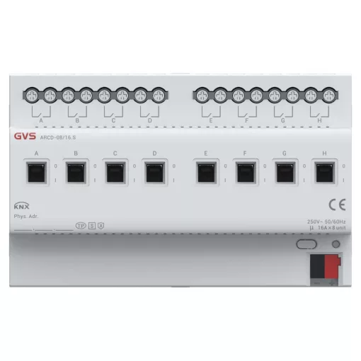GVS ARCD-08/16S KNX kapcsolóaktor áramméréssel | 8 kimenetes, KNX-Secure