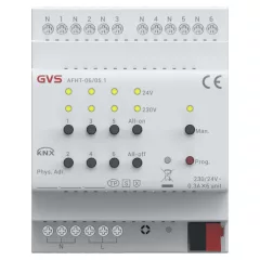   GVS AFHT-06/05.1 KNX fűtésaktor Triac | 6 kimenetes, KNX Secure