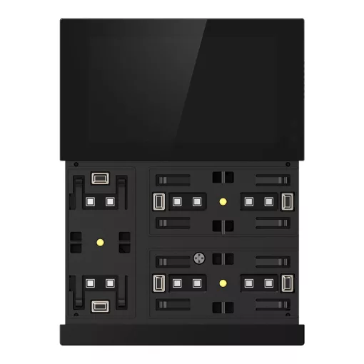 GVS CHTFB-3.0/6.S.21 KNX helyiségvezérlő WALTZ TOUCH+PAD Base | 3-csatornás | fekete/antracit