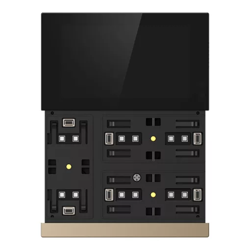GVS CHTFB-3.0/6.S.24 KNX szobavezérlő WALTZ TOUCH+PAD Base | 3-csatornás | pezsgő