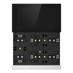   GVS CHTFB-3.0/6.S.22 KNX helyiségszabályozó WALTZ TOUCH+PAD Base | 3-csatornás | ezüst