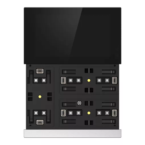 GVS CHTFB-3.0/6.S.22 KNX helyiségszabályozó WALTZ TOUCH+PAD Base | 3-csatornás | ezüst