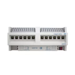   LINGG&JANKE 89204SEC KNX kapcsolóaktor 16 A | 2x6 kimenetes, kézi vezérlés, secure