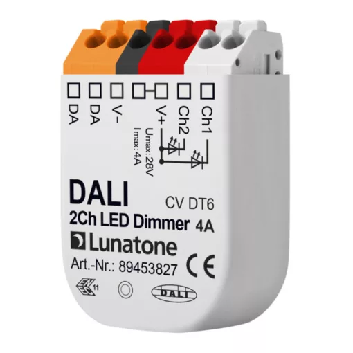 LUNATONE 89453827 DALI-LED-dimmaktor CV DT6 UP | 2-csatornás, 4 A