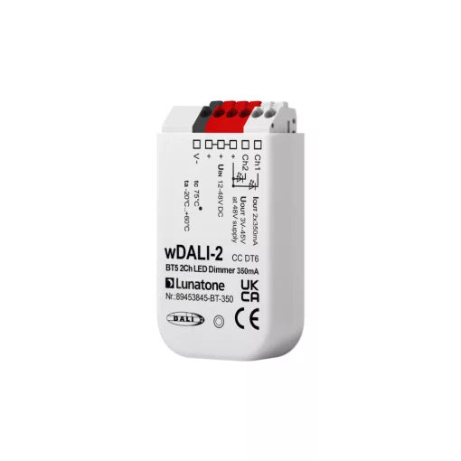 LUNATONE 89453845-BT-350 wDALI-2-LED-Dimmer CC | 2-csatornás, 350 mA