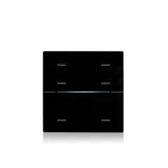   EELECTRON 9025GH06L03 KNX multiszenzor-fedőlap GLASSPAD Line | 6-csatornás, Single, HC06A01KNX-3-hoz | fekete