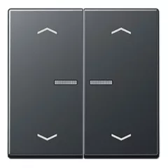   JUNG A102KO5PBFANM KNX vezérlőbillentyű nyílszimbólummal A sorozat | 2-es, termoplaszt | antracit matt
