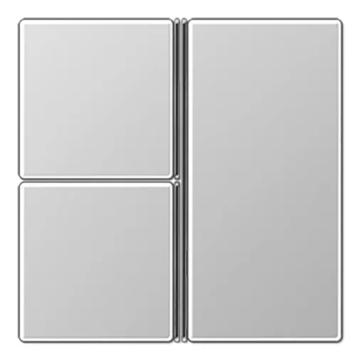 JUNG A403TSAAL Tastensatz F40 A/AS sorozat | 3-fold | alumínium