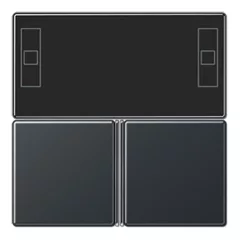   JUNG A4093TSAANM Tastensatz F40 A/AS sorozat | 3-fach gombkészlet szobavezérlőhöz | antracit matt