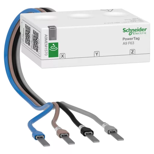 SCHNEIDER A9MEM1570 KNX energiamérő Funk Power Tag Flex | 3-fázisú+N, 63 A