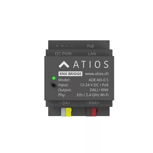 ATIOS ADE-KD KNX Matter Bridge | LAN/WLAN, PoE vagy 12-24 V DC