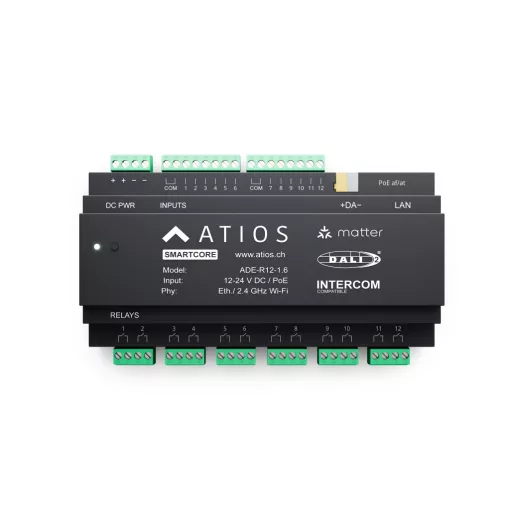 ATIOS ADE-R12 SmartCore | 12 bemenet, 12 kimenet, DALI-2, POE
