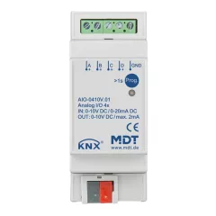   MDT AIO-0410V.01 KNX Analóg Be-/Kimenet sínre szerelhető 0-10 V | 4-csatornás