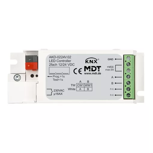 MDT AKD-0224V.02 KNX LED dimmaktor | 2 csatornás