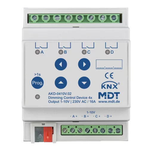 MDT AKD-0410V.02 KNX dimmaktor 1-10 V | 4-csatornás