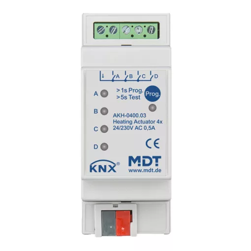 MDT AKH-0400.03 KNX fűtésaktor | 4-csatornás