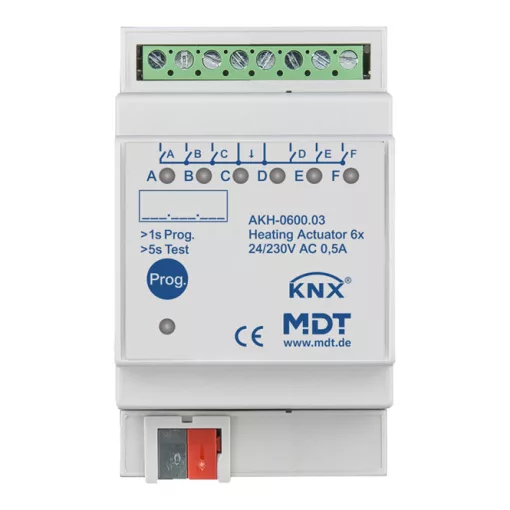 MDT AKH-0600.03 KNX fűtésaktor | 6 csatornás